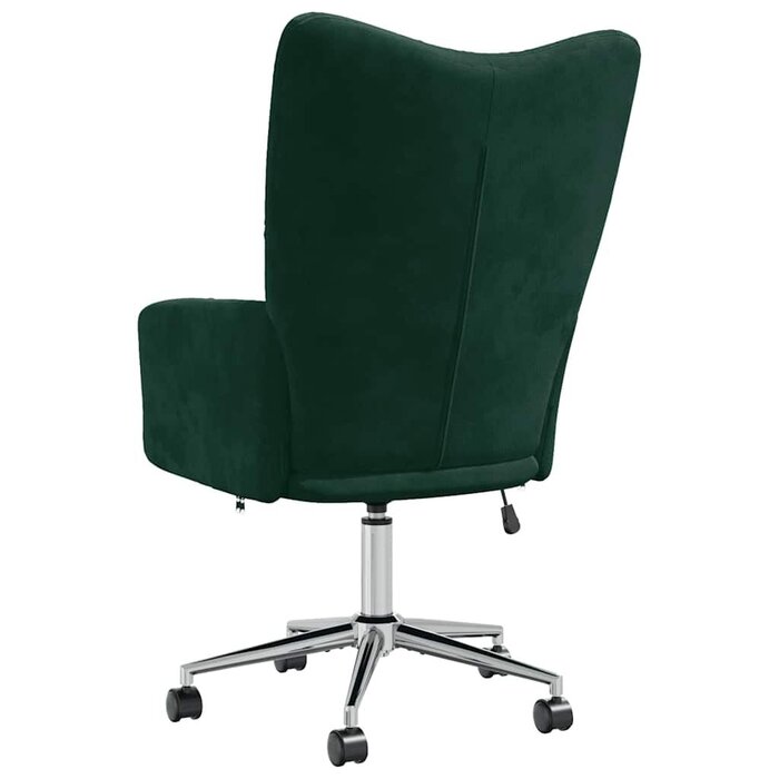 Fauteuil relax en velours vert foncé réglable - Jusqu'à 41% de remise