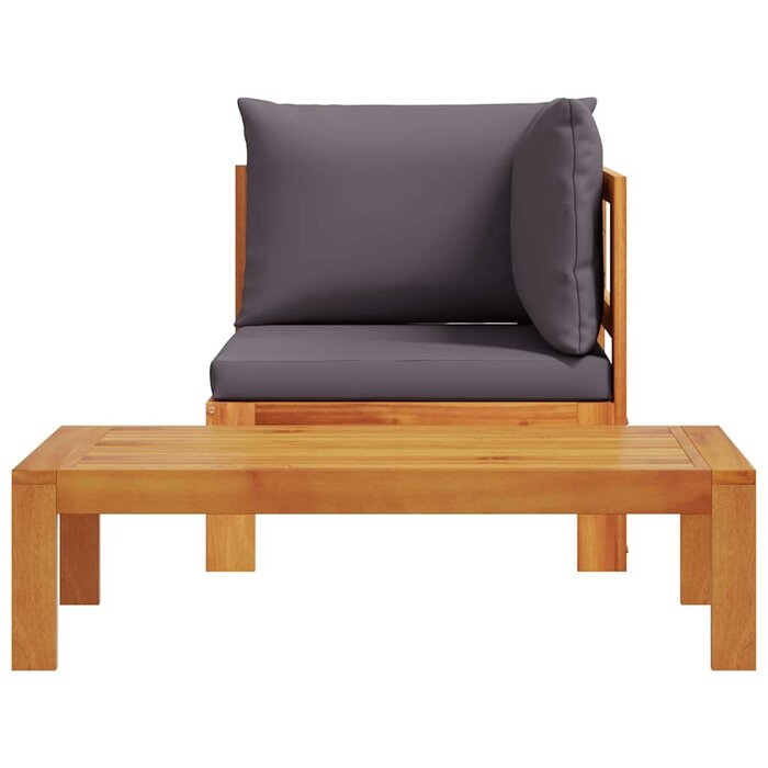 Vidaxl Salon de jardin 2 pièces en acacia - Jusqu'à 75% de réduction