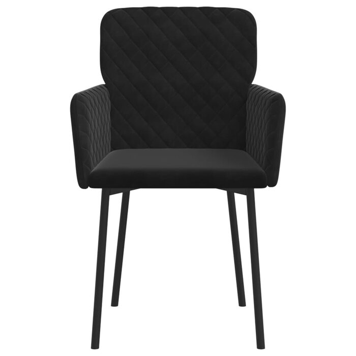 Lot de 2 chaises velours noir : élégance et confort jusqu'à -41%