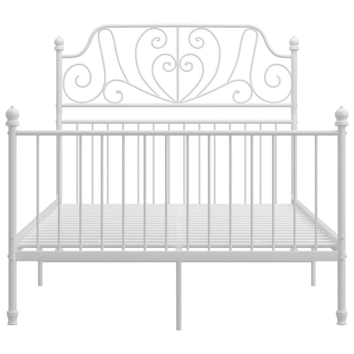 Cadre de lit métal blanc 120x200 cm - Jusqu'à 41% de remise