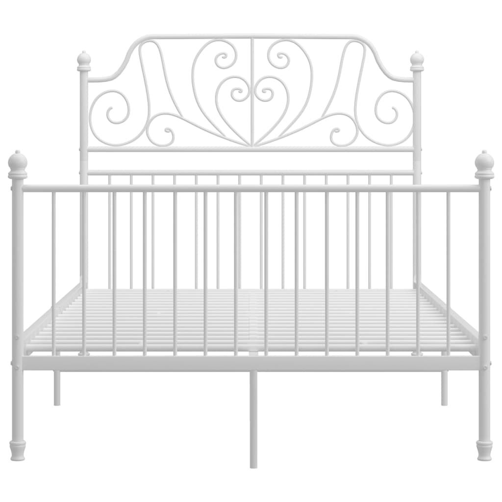 Cadre de lit métal blanc 120x200 cm - Jusqu'à 41% de remise