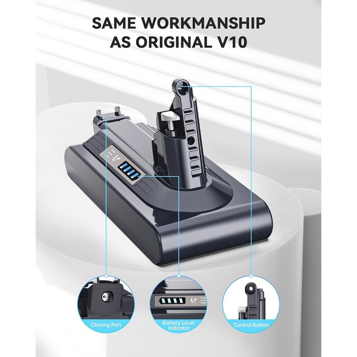 Batterie 8000 mAh pour aspirateur sans fil - Jusqu'à 40% de remise