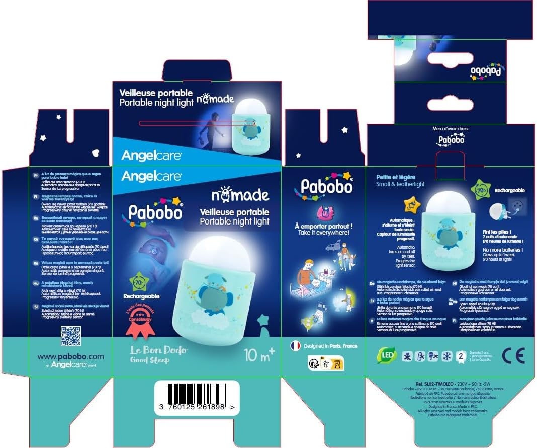 Veilleuse portable pour enfant bleue - Jusqu'à 34% de remise