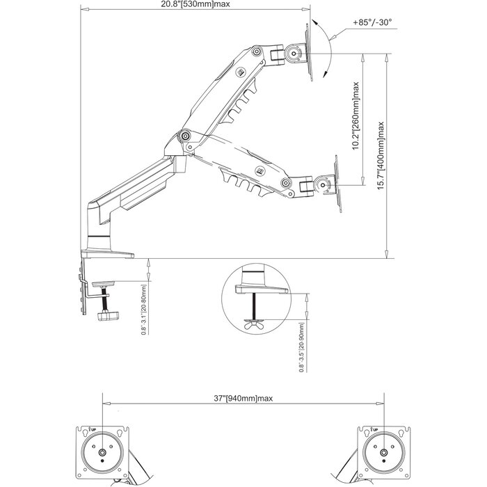 Support double moniteur ergonomique - Jusqu'à -39% sur l'outlet