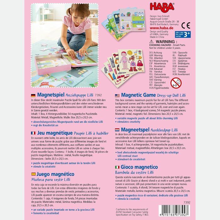 Boîte de jeu magnétique Poupée Lilli : créativité à prix réduit (-32%)