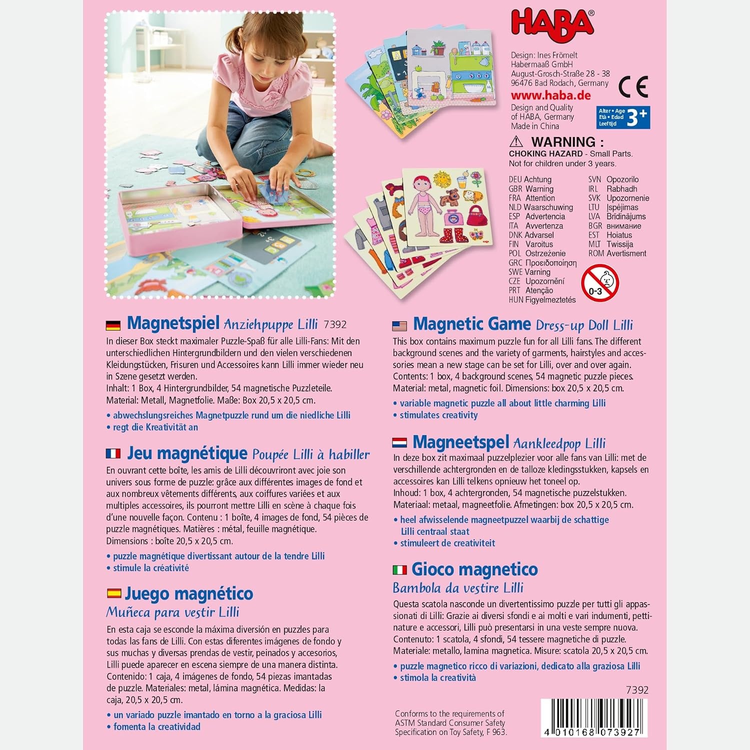 Boîte de jeu magnétique Poupée Lilli : créativité à prix réduit (-32%)