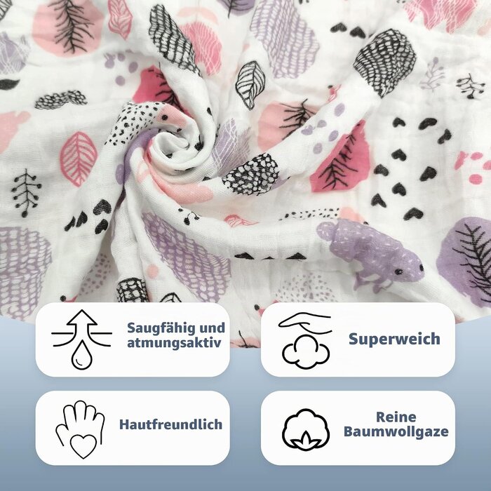Couverture Mousseline 110x150cm Motif Lapin - Jusqu'à -32%