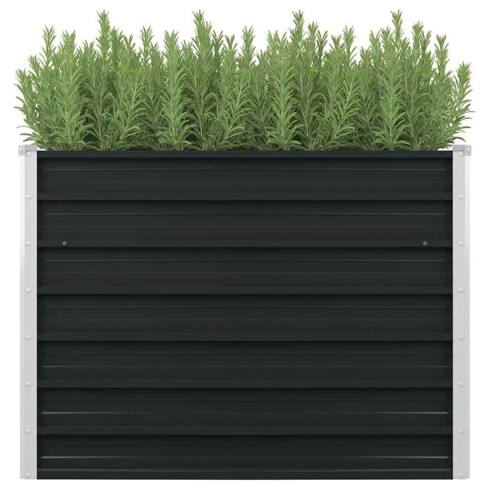 Bac de jardin surélevé 100x100x77cm Acier Anthracite - Jusqu'à -39%