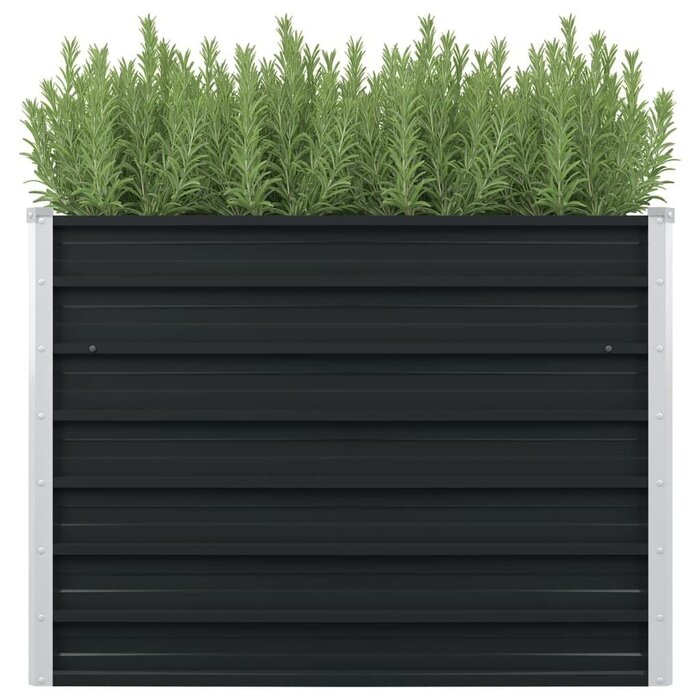 Bac de jardin surélevé 100x100x77cm Acier Anthracite - Jusqu'à -39%