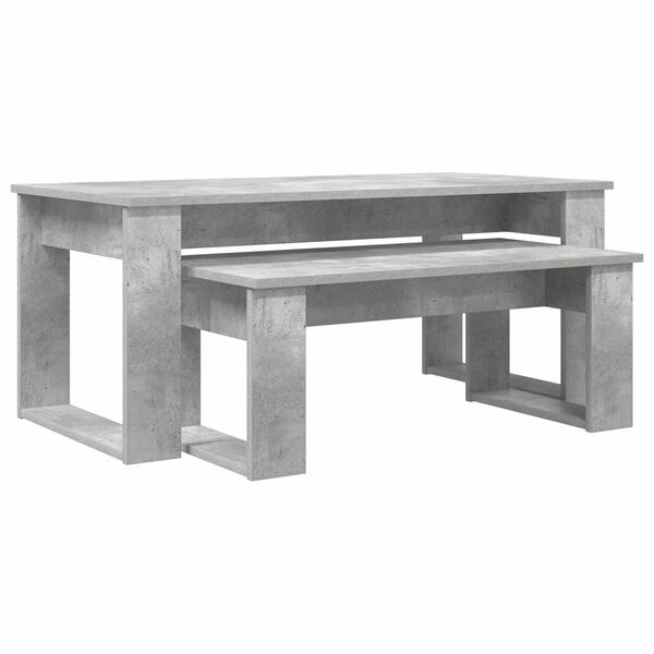 Ensemble 2 tables basses aspect béton gris - Jusqu'à -39%