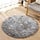 Tapis rond 90 cm imitation fourrure gris - Jusqu'à 39% de réduction