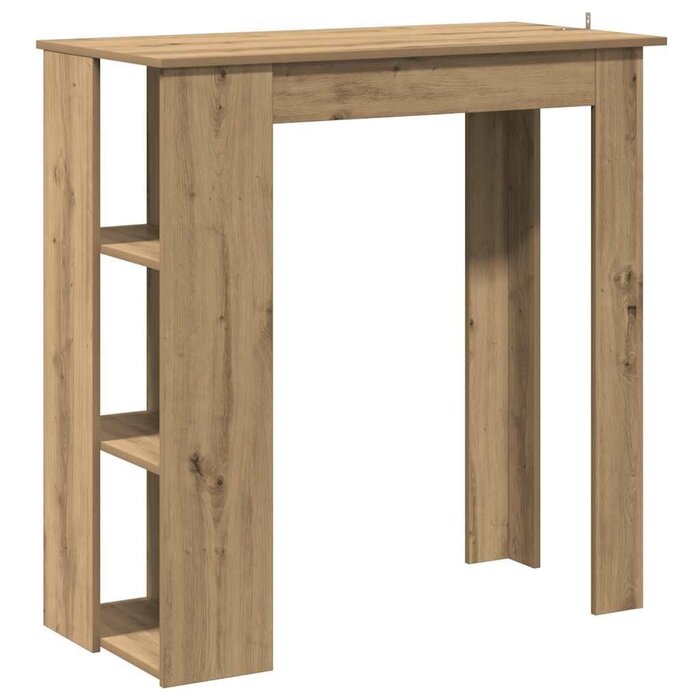 Table de bar avec étagères bois chêne - Jusqu'à 40% de réduction