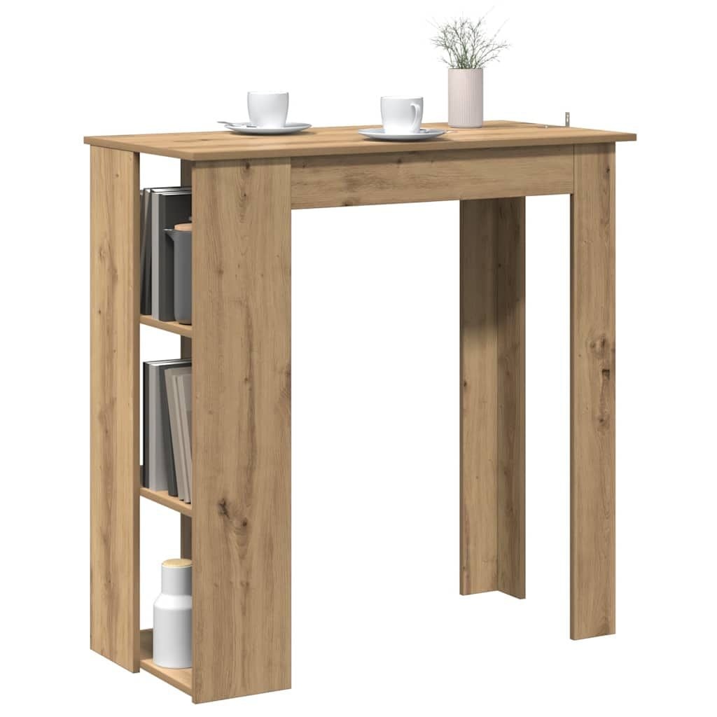 Table de bar avec étagères bois chêne - Jusqu'à 40% de réduction