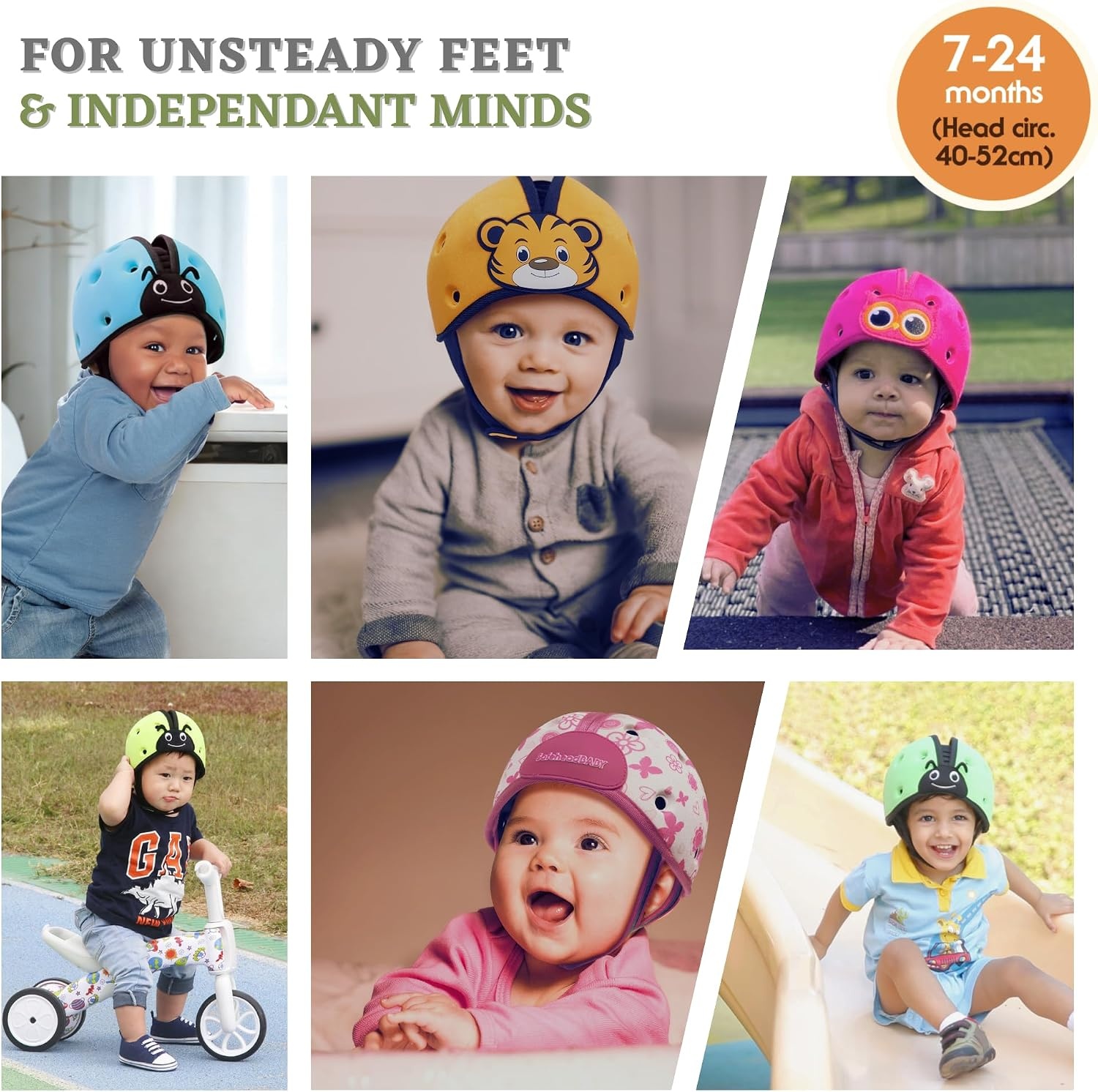 Casque de protection bébé pour marche - Ajustable - Jusqu'à 39% de remise