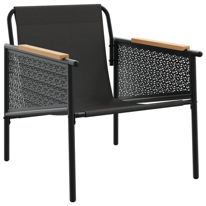 Salon de jardin 4 pièces en acier noir - Jusqu'à -41% sur l'outlet