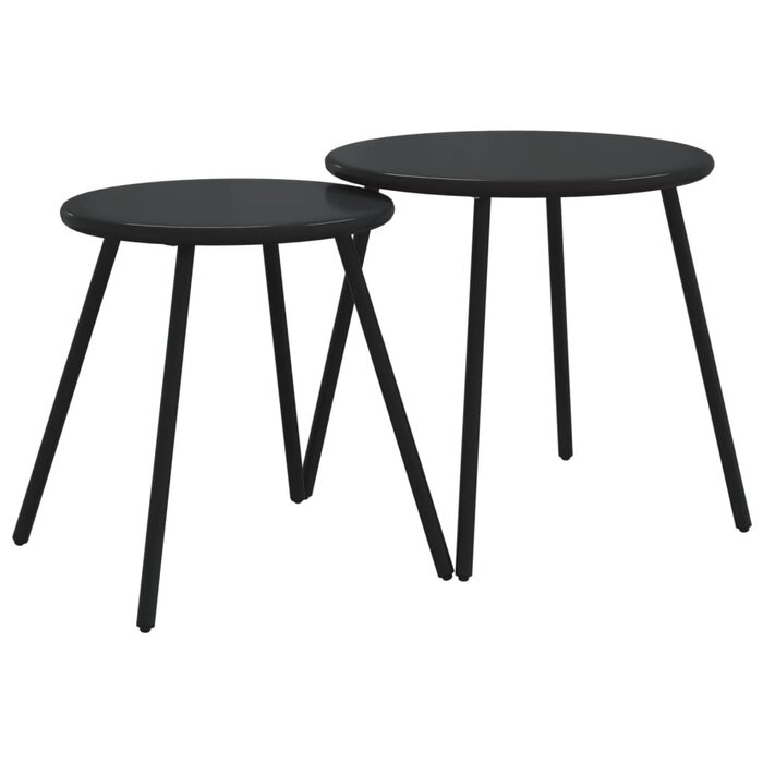 Salon de jardin 4 pièces en acier noir - Jusqu'à -41% sur l'outlet