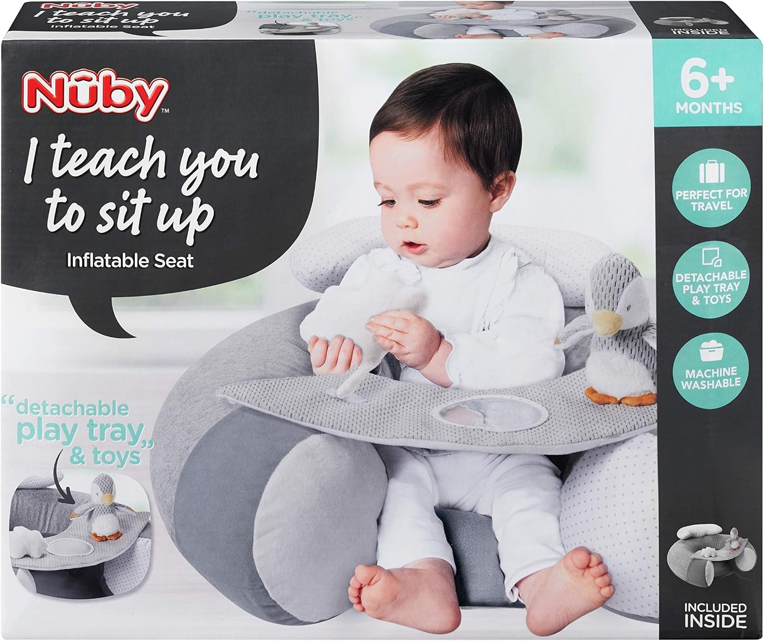 Siège bébé gonflable avec tablette de jeu - Manchot - Jusqu'à -39%