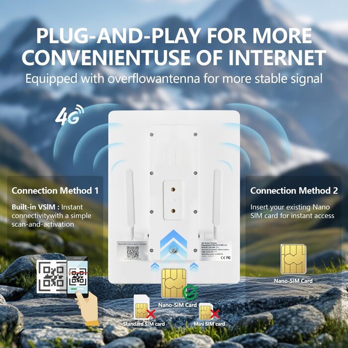 Routeur 4G Solaire avec Batterie 20 000 mAh - Jusqu'à -40% en Outlet