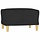 Repose-pieds moderne en tissu noir 60x50 cm - Jusqu'à -39% de remise
