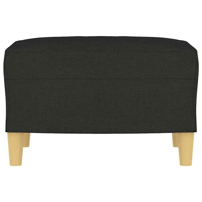 Repose-pieds moderne en tissu noir 60x50 cm - Jusqu'à -39% de remise