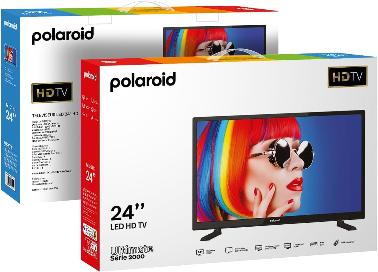 Téléviseur LED 24" HD - Jusqu'à -41% sur cet écran polyvalent