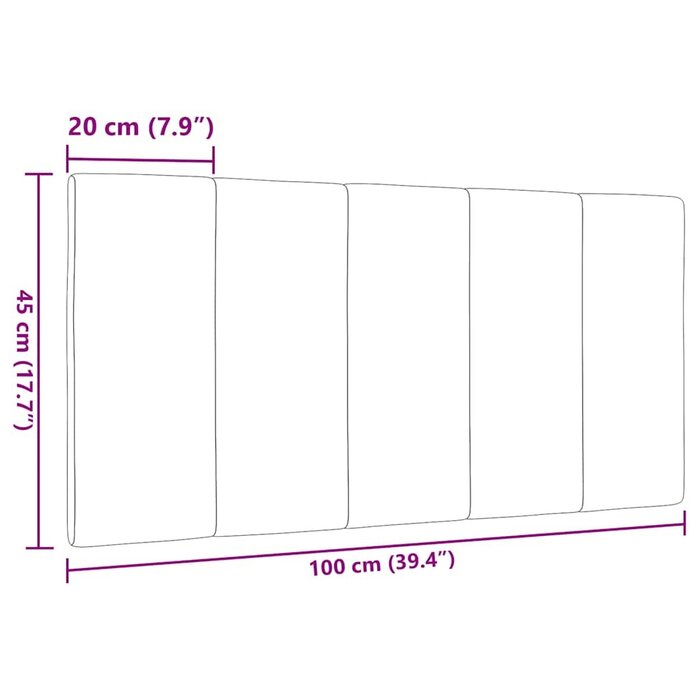 Vidaxl Coussin de tête de lit 100 cm gris foncé - Jusqu'à -60%