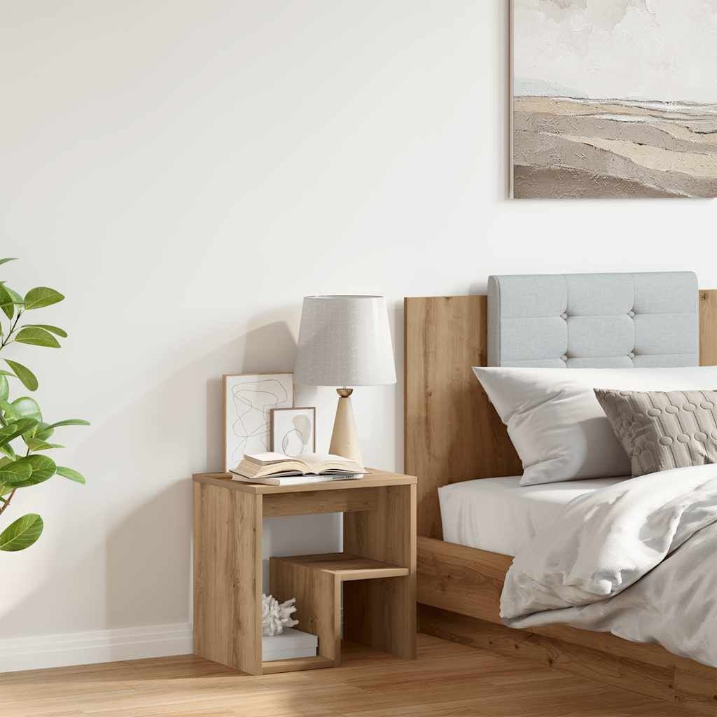 Table de chevet aspect chêne artisanal - Jusqu'à 37% de remise