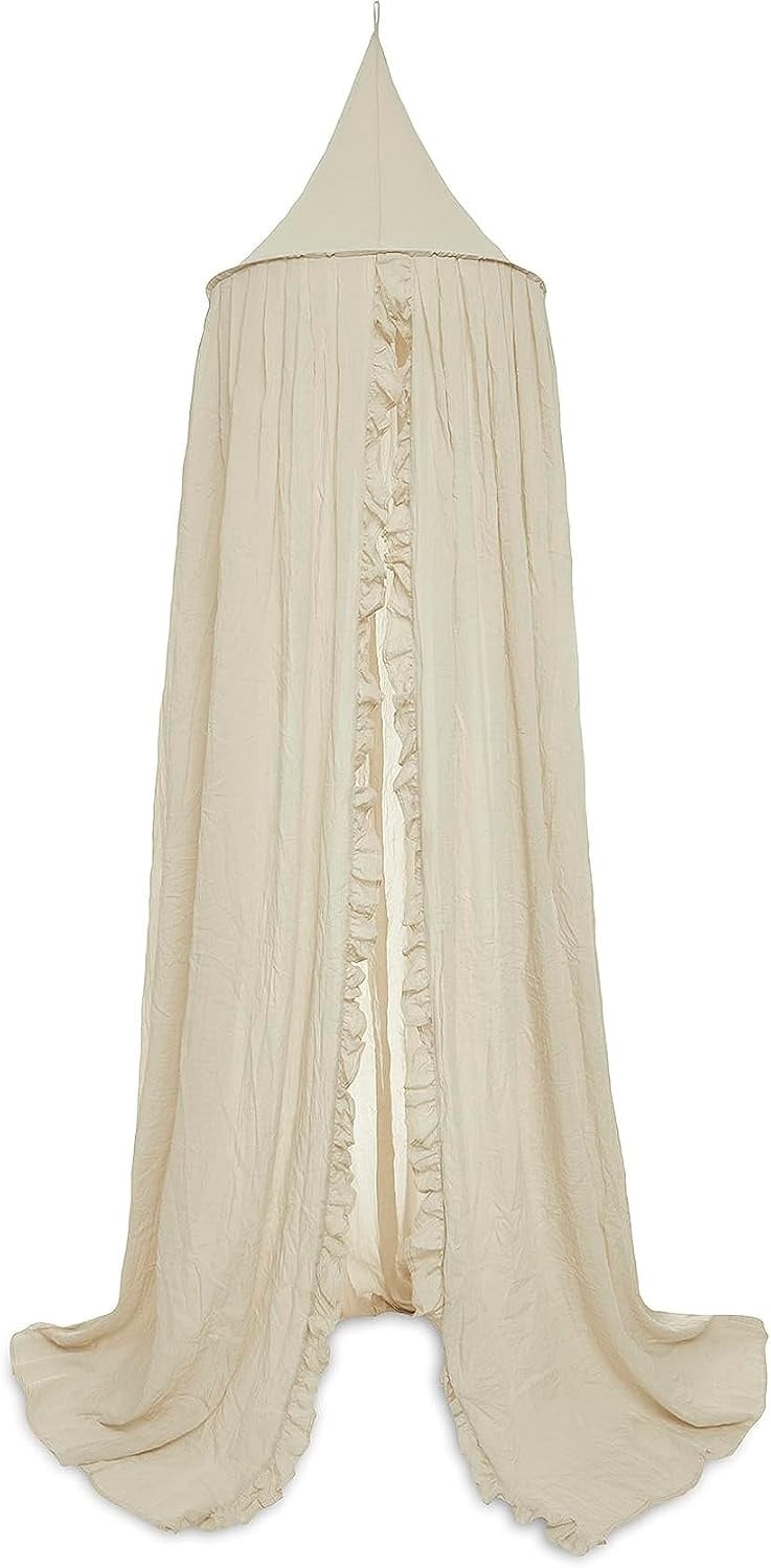 Ciel de lit bébé vintage blanc 205 cm - Jusqu'à -34%