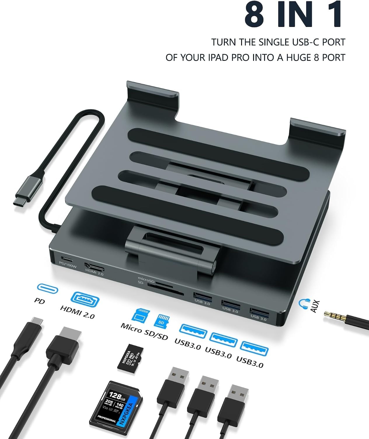 Station d'accueil USB-C 8-en-1 pliable - Jusqu'à 39% de réduction