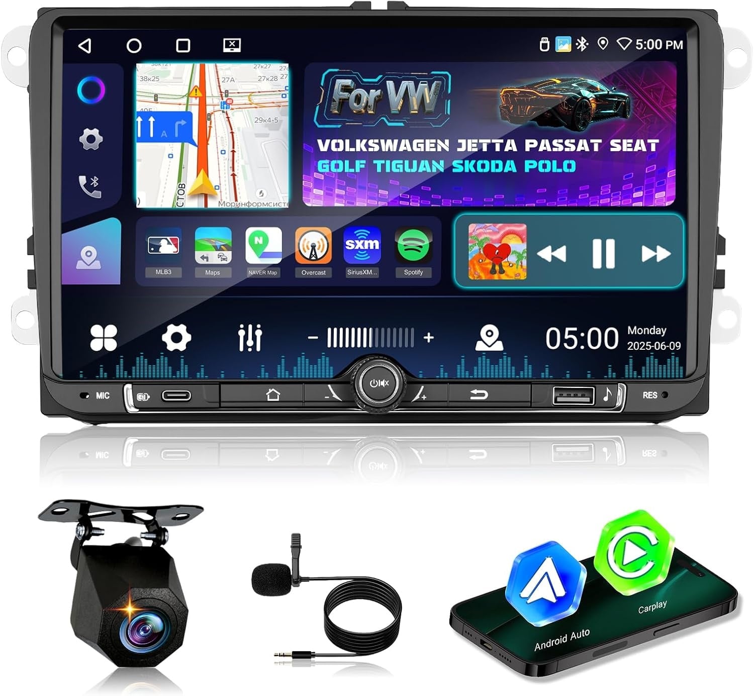 Autoradio Multimédia CarPlay sans fil - VW, Seat, Skoda - Jusqu'à 35% de remise