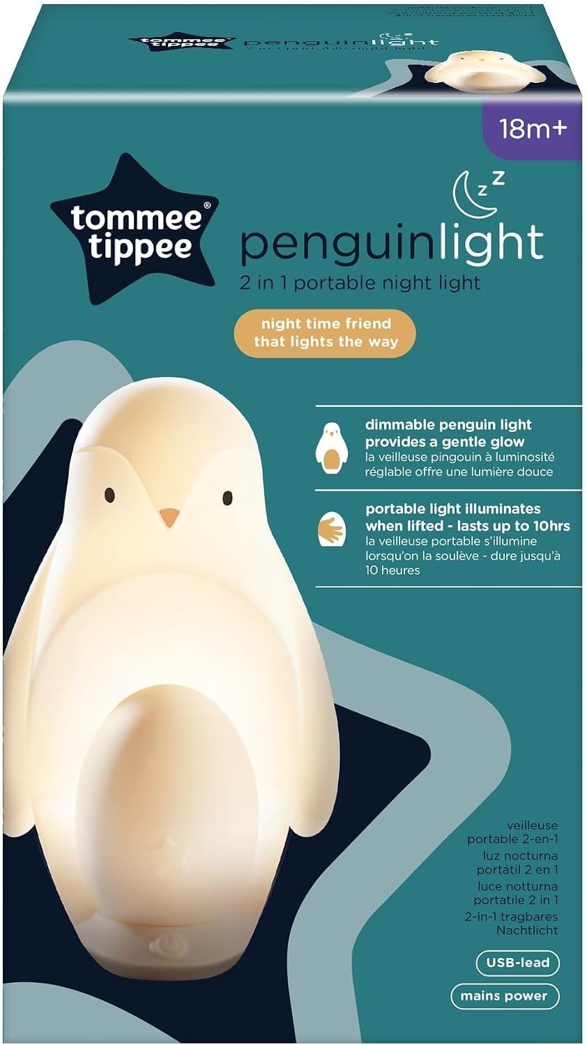 Veilleuse Enfant 2-en-1 Pingouin Portable - Jusqu'à -35%