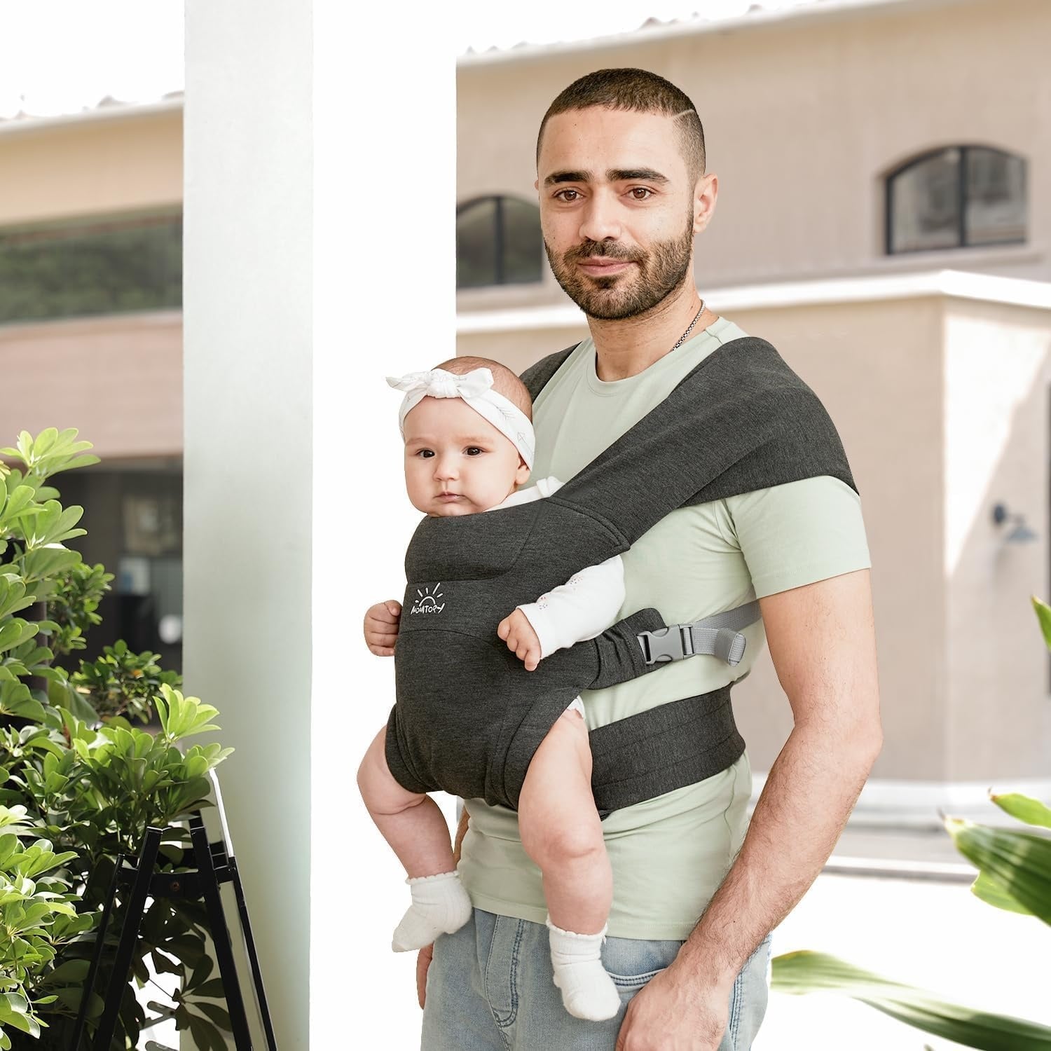 Porte-bébé ergonomique - Position en M - Gris - Jusqu'à -39% de réduction
