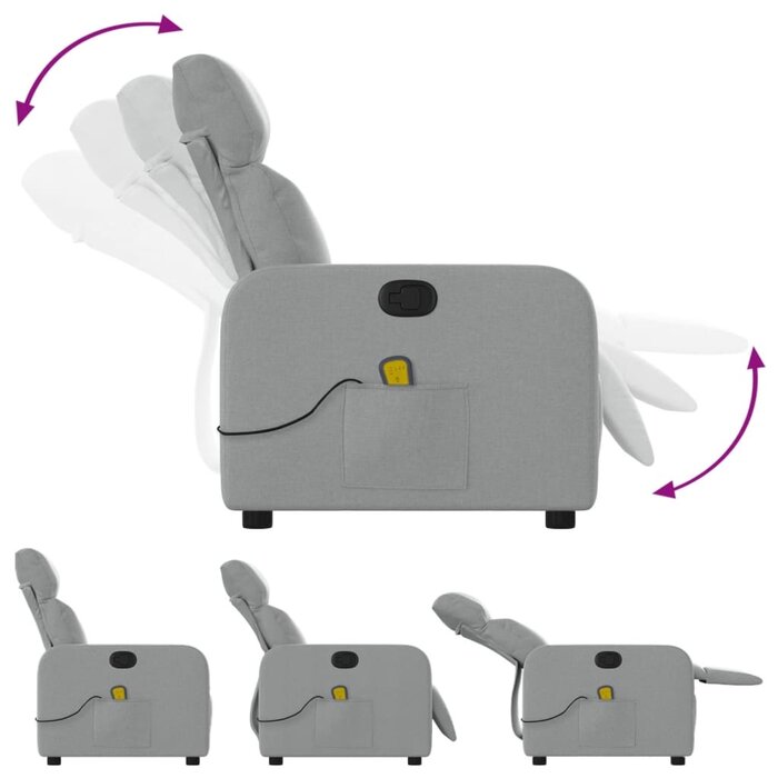 Fauteuil de massage inclinable gris - Jusqu'à -41% sur l'outlet