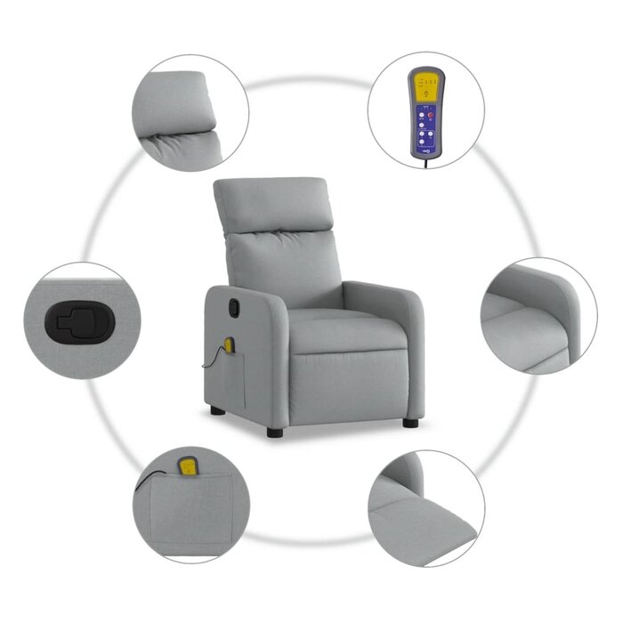 Fauteuil de massage inclinable gris - Jusqu'à -41% sur l'outlet
