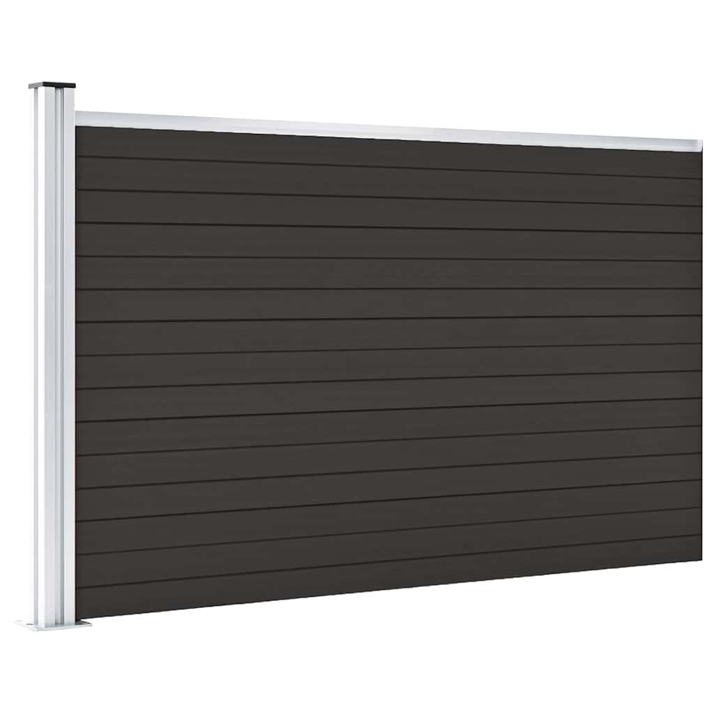 Panneau de clôture composite WPC 175x105 cm noir - Jusqu'à -41%