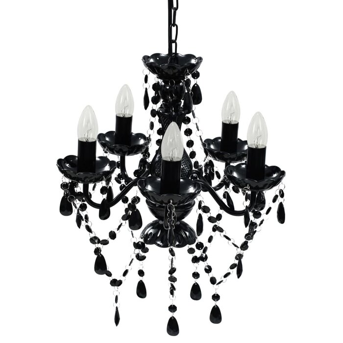 Lustre en cristal noir 38x45 cm - Élégance classique - Jusqu'à 40% de remise