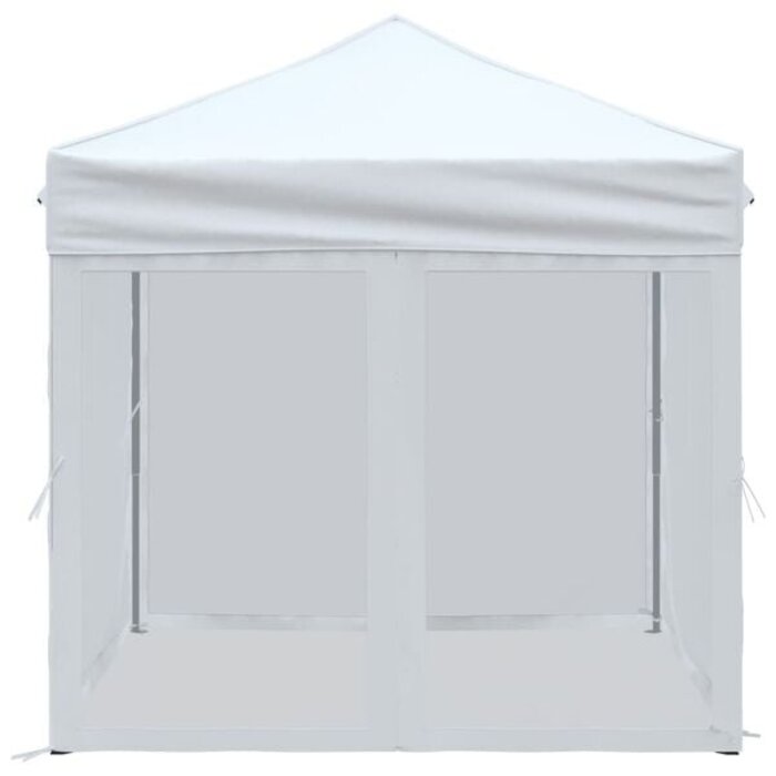 Tonnelle pliante 2x2m avec parois - Blanc - Jusqu'à -36% de remise