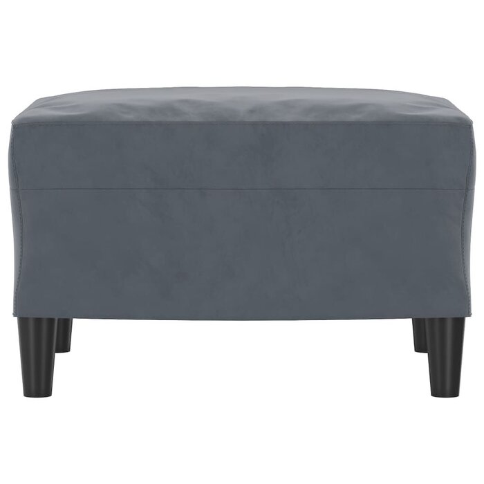 Repose-pieds en velours gris 60x50 cm - Jusqu'à 40% de remise