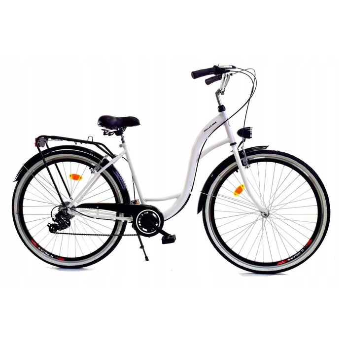 Vélo de ville fille 26 pouces - Blanc et noir - Jusqu'à 35% de réduction