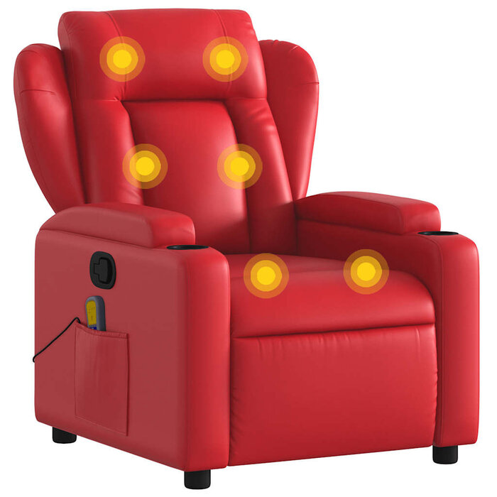 Fauteuil de massage inclinable rouge - Jusqu'à 41% de remise
