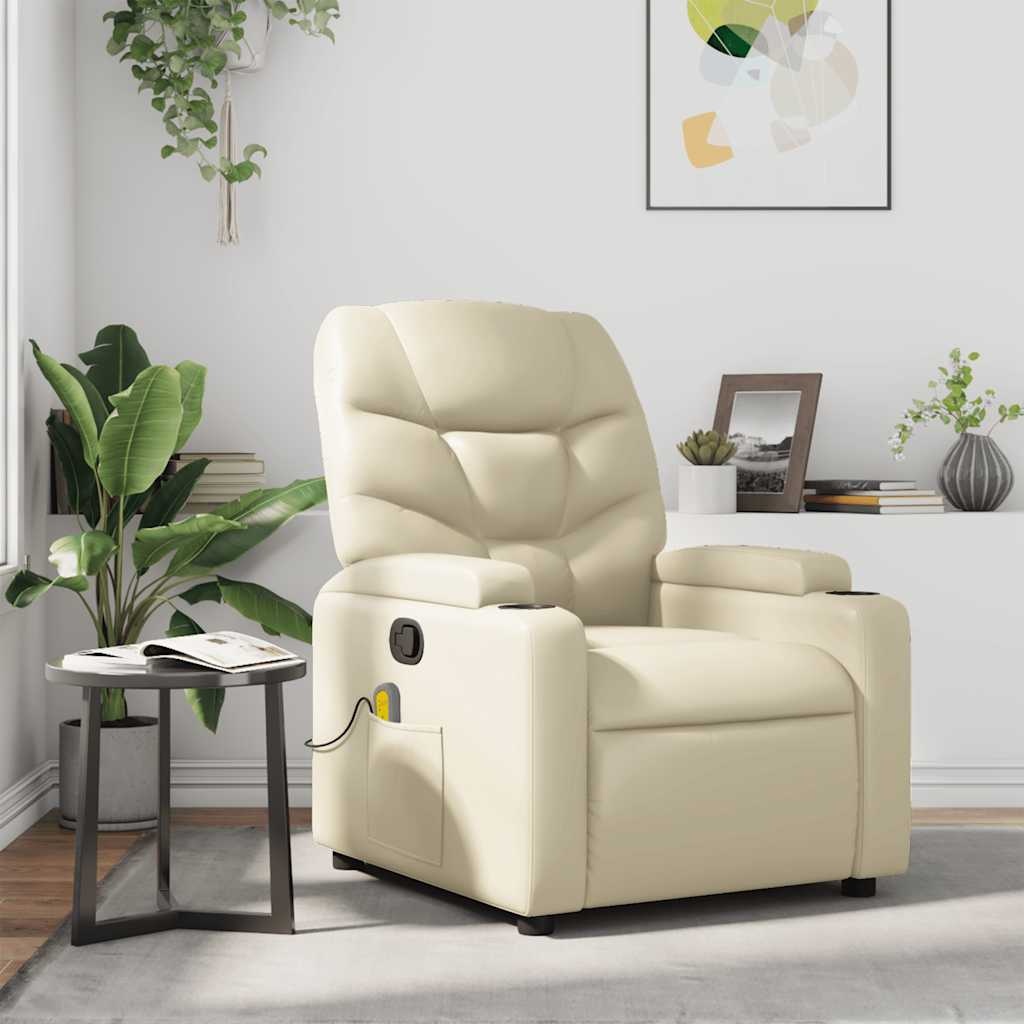 Fauteuil de massage inclinable crème - Jusqu'à -41% sur notre sélection outlet