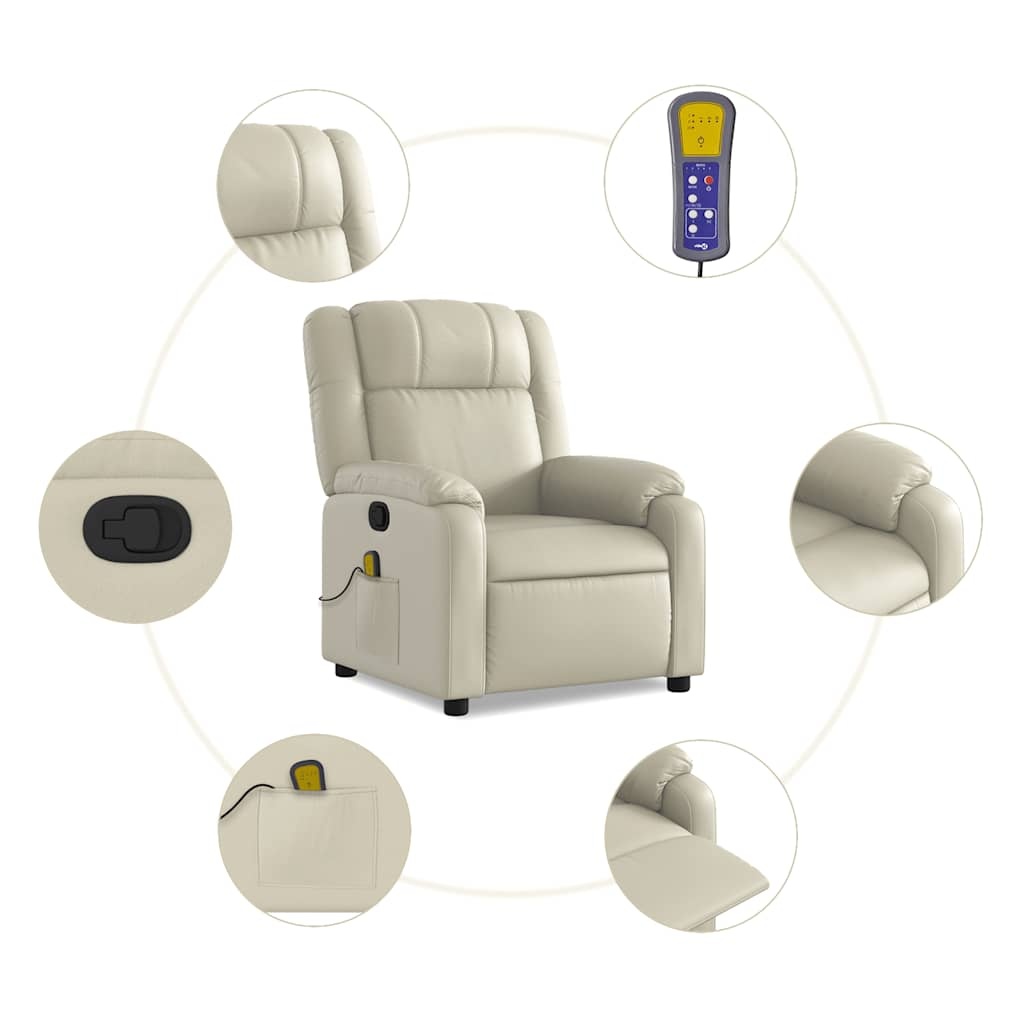 Fauteuil de massage inclinable crème - Jusqu'à -41% sur notre sélection outlet