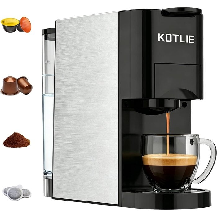 Machine à café 4-en-1 multifonction - 19 bars - Jusqu'à 41% de réduction