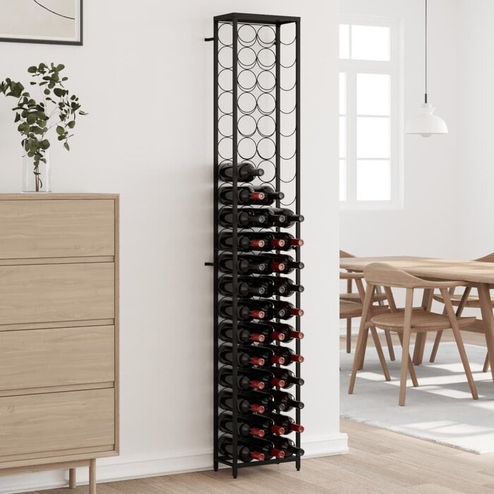 Casier à vin mural 57 bouteilles - Noir - Jusqu'à -41%