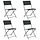 Lot de 4 chaises de jardin pliantes en acier et textilène - Jusqu'à -40%