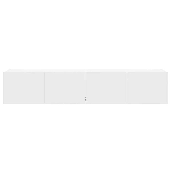 Lot de 2 meubles TV muraux LED - Blanc - Jusqu'à -41%