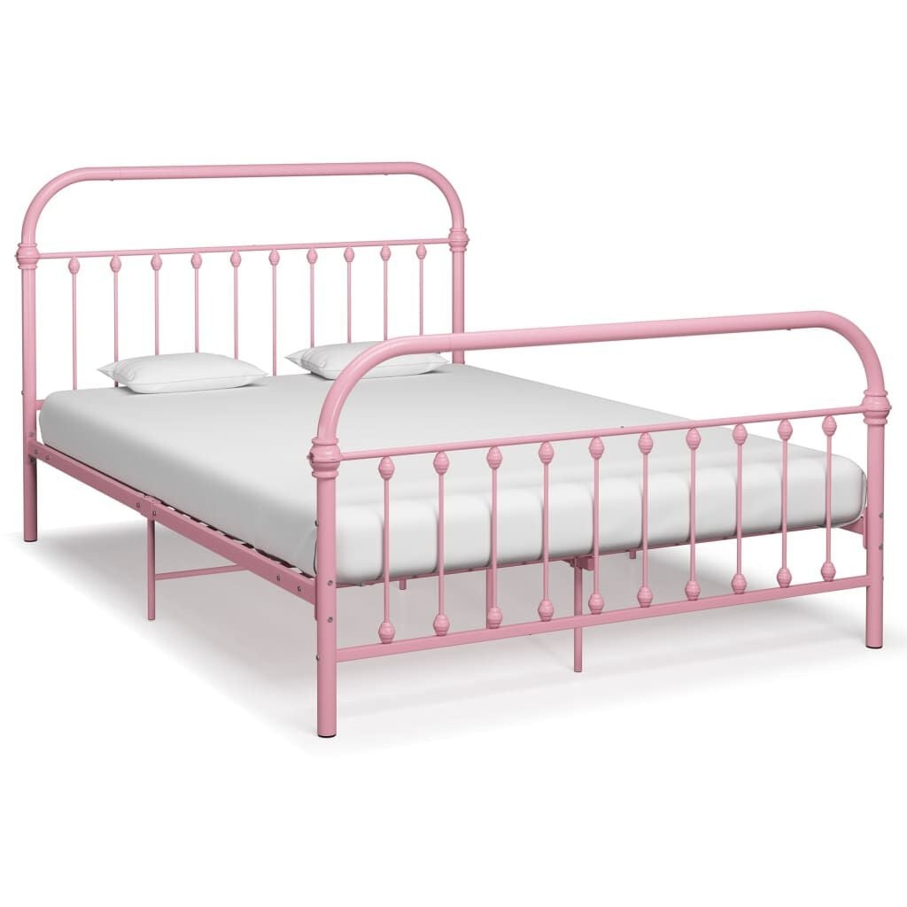 Cadre de lit en métal rose 120x200 cm - Jusqu'à 41% de remise