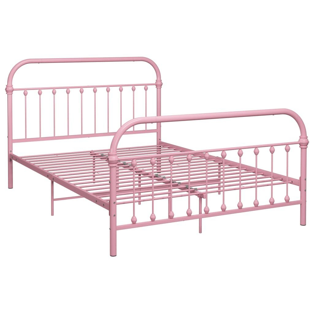 Cadre de lit en métal rose 120x200 cm - Jusqu'à 41% de remise