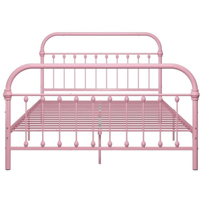 Cadre de lit en métal rose 120x200 cm - Jusqu'à 41% de remise
