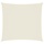 Voile d'ombrage carrée 6x6 m Crème - Jusqu'à -41% sur votre terrasse